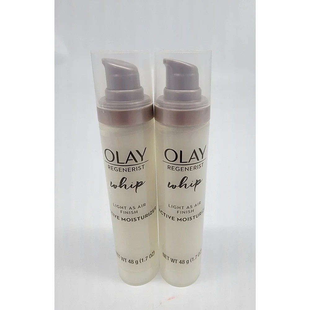 NEW Lot of 2‎ Olay Regenerist Whip Active Moisturizer 1.7 oz Light As Air Finish